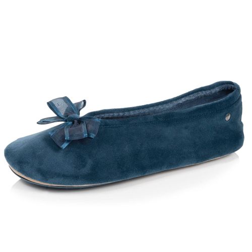 Chaussons Ballerines Semelle Intérieure Moelleuse Et Confortable Bleucanard - Isotoner - Modalova
