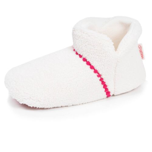 Chaussons Bottillons Sherpa, Semelle Gomme Ultra Souple Ivoire - Isotoner - Modalova