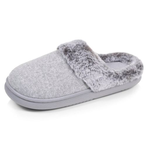 Chaussons Mules Microvelours Semelle Bloup Extra Confort Chiné - Isotoner - Modalova