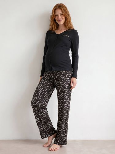 Pyjama 2 pièces allaitement anthracite - Vertbaudet - Modalova