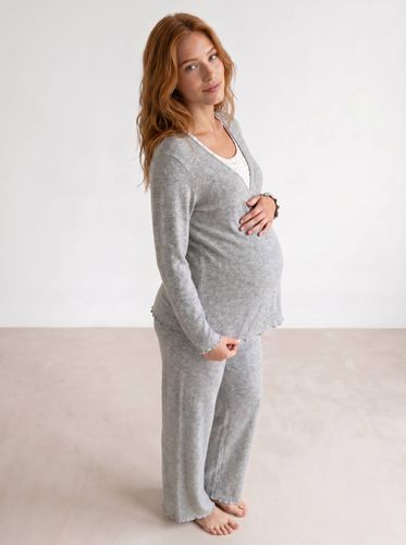 Pyjama grossesse et allaitement 3 pièces chiné - Vertbaudet - Modalova
