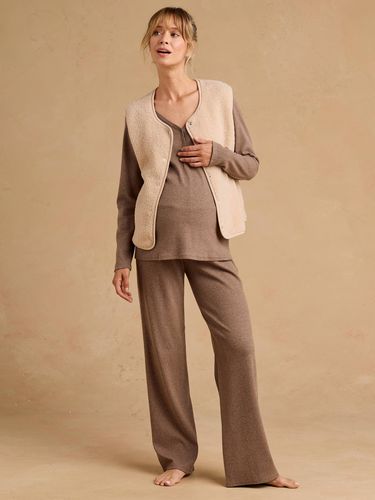 Pyjama grossesse 3 pièces allaitement taupe - Envie De Fraise - Modalova