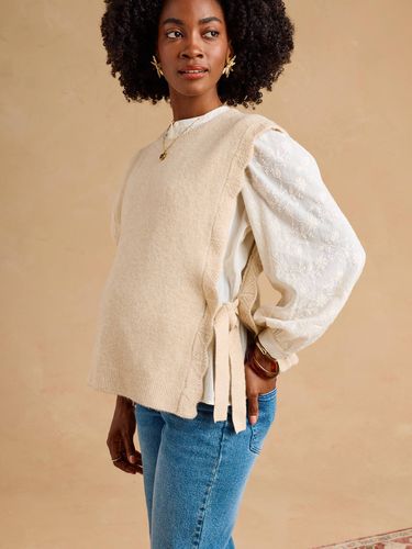 Pull sans manches beige chiné - Envie De Fraise - Modalova