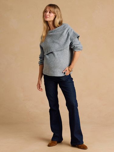 Pull de grossesse et allaitement drapé chiné - Envie De Fraise - Modalova