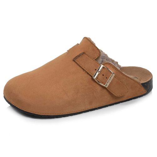 Sabots Fourrés, Semelle Extra-flex, Légers, Patch Talon Confort Camel/camel - Isotoner - Modalova
