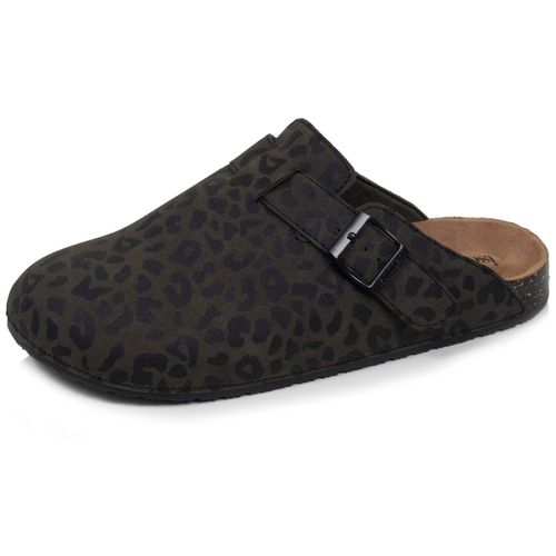 Sabots Semelle Extra-flex, Légers, Patch Talon Confort Kaki Léopard - Isotoner - Modalova