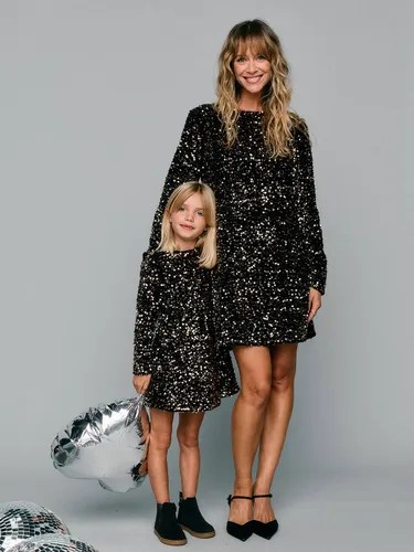 Robe fille à sequins chocolat - Envie De Fraise - Modalova