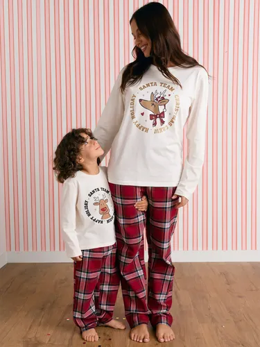 Pyjama femme Capsule Famille écru - Vertbaudet - Modalova