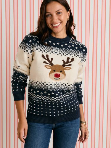Pull de Noël Adulte Mixte Capsule Famille marine - Vertbaudet - Modalova