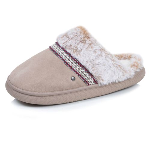 Chaussons Mules Cuir Semelle Bloup Extra Confort - Isotoner - Modalova