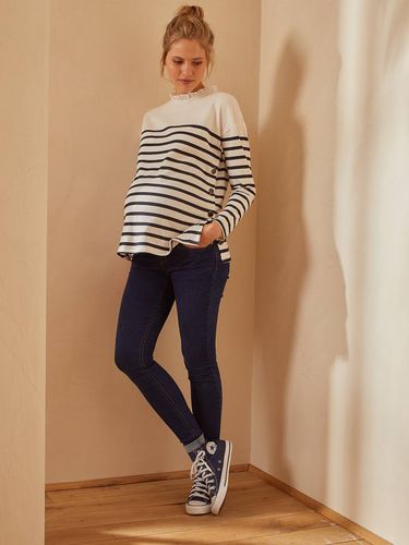 Jean de grossesse skinny bandeau sans couture denim brut - Vertbaudet - Modalova
