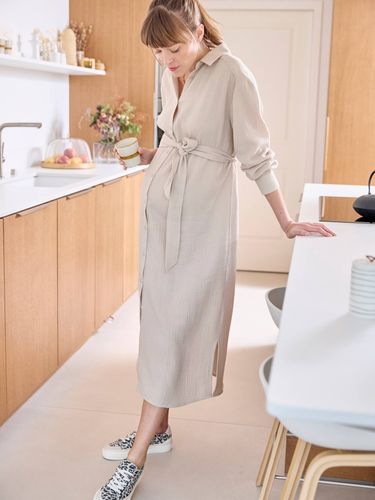Robe-chemise longue gaze de coton grossesse et allaitement - Vertbaudet - Modalova