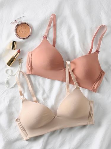Lot de 2 soutiens-gorge grossesse et allaitement en microfibre et dentelle - Envie De Fraise - Modalova