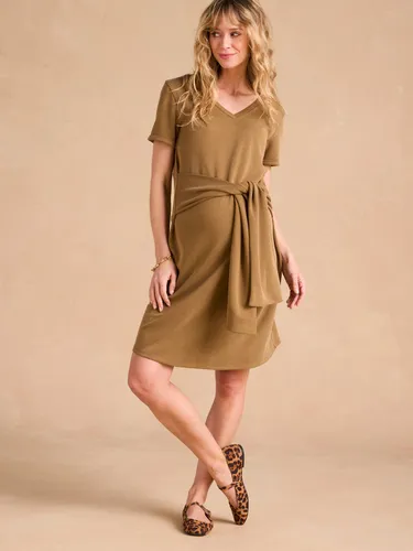 Robe courte grossesse bandeau noué devant olive - Envie De Fraise - Modalova