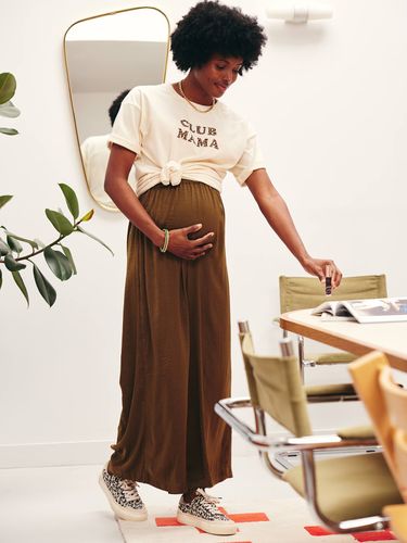 Pantalon fluide et large de grossesse olive - Vertbaudet - Modalova