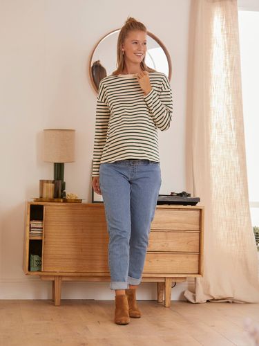 Jean de grossesse mom bandeau sans couture denim stone - Vertbaudet - Modalova