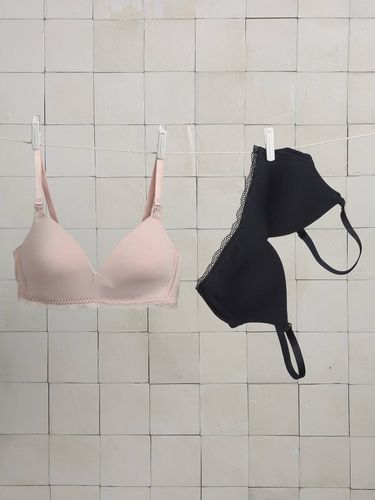 Soutiens-gorge d'allaitement sans armatures viscose de bambou - Vertbaudet - Modalova