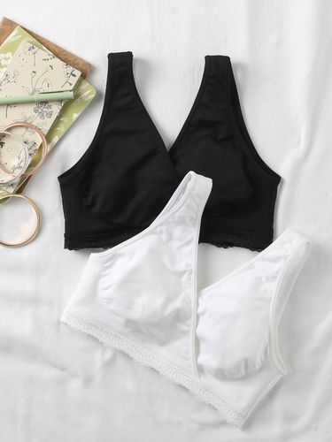 Lot de 2 brassières d'allaitement croisées sans couture lot + blanc - Envie De Fraise - Modalova