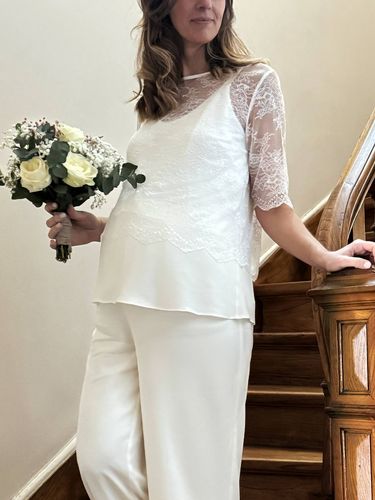 Top en crêpe collection mariage écru - Envie De Fraise - Modalova