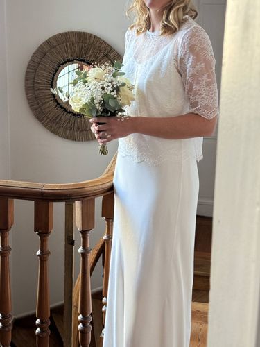 Blouse de mariée en dentelle grossesse ou collection mariage écru - Envie De Fraise - Modalova