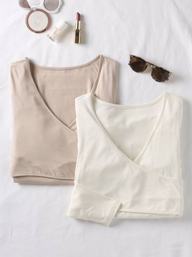 Lot de 2 tee-shirts grossesse et allaitement Fiona écru - Envie De Fraise - Modalova