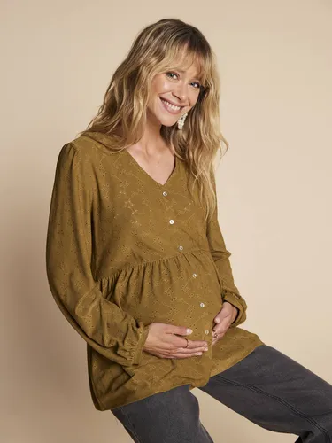 Tee-shirt blouse grossesse olive - Envie De Fraise - Modalova