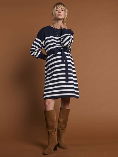 Robe marinière en tricot grossesse marine - Envie De Fraise - Modalova