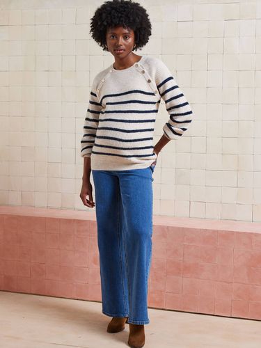 Pull style marinière grossesse et allaitement ouvertures raglan marine - Vertbaudet - Modalova