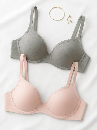 Lot de 2 soutiens-gorge grossesse et allaitement chiné + rose - Envie De Fraise - Modalova
