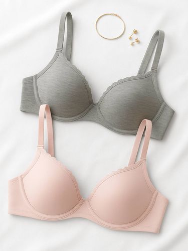 Lot de 2 soutiens-gorge grossesse et allaitement chiné + rose - Envie De Fraise - Modalova