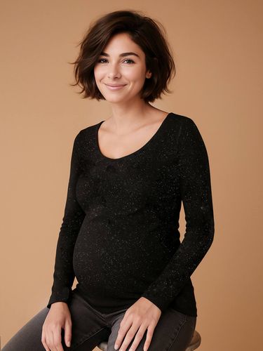 T-shirt grossesse irisé noir - Envie De Fraise - Modalova