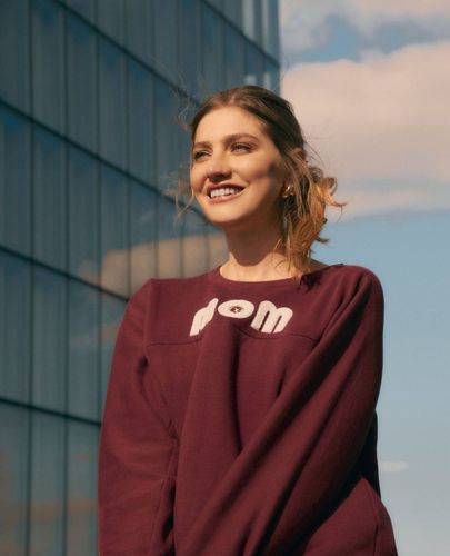 Sweat De Grossesse Et Allaitement Mom Prune - Cache Coeur - Modalova