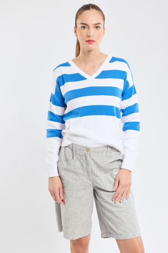 Pull rayé col V - coton - ARMOR-LUX - Modalova