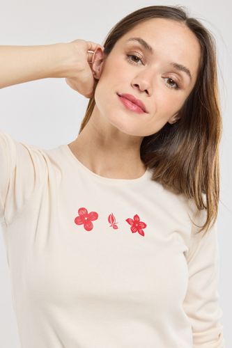 T-shirt manches longues fleurs- coton - ARMOR LUX FR - Modalova