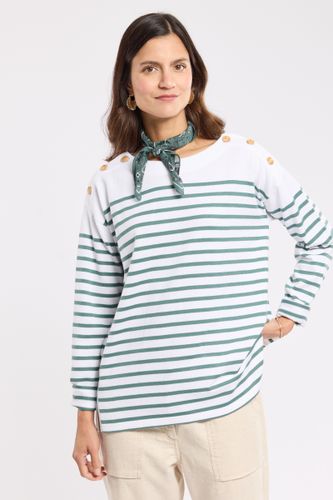 Marinière épaules boutonnées - coton rustique - ARMOR LUX FR - Modalova