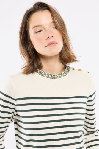 Marinière col fleuri - coton rustique - ARMOR LUX FR - Modalova