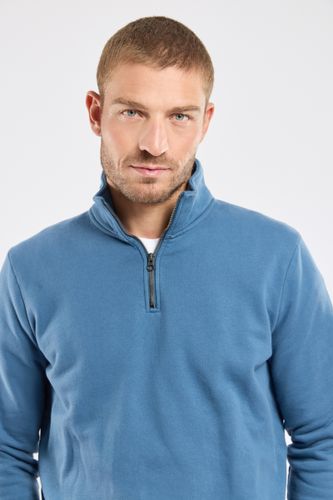 Sweat col zippé TAKIN - coton - BERMUDES - Modalova