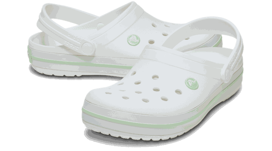 Crocband™ Sabots Unisex White/Serene Green 37 - Crocs - Modalova