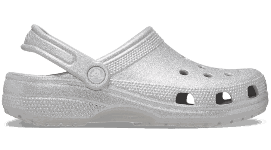 Classic Glitter Sabots Unisex Silver Glitter 33 - Crocs - Modalova