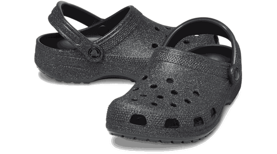 Classic Glitter Sabots Unisex Black Glitter 36 - Crocs - Modalova