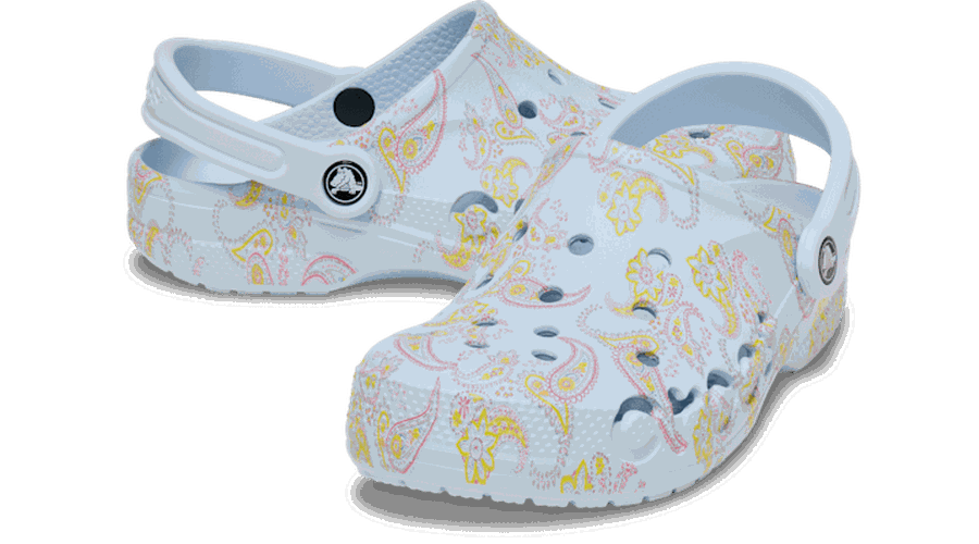 Baya Seasonal Printed Sabots Unisex Mineral Blue/Cassis 36 - Crocs - Modalova