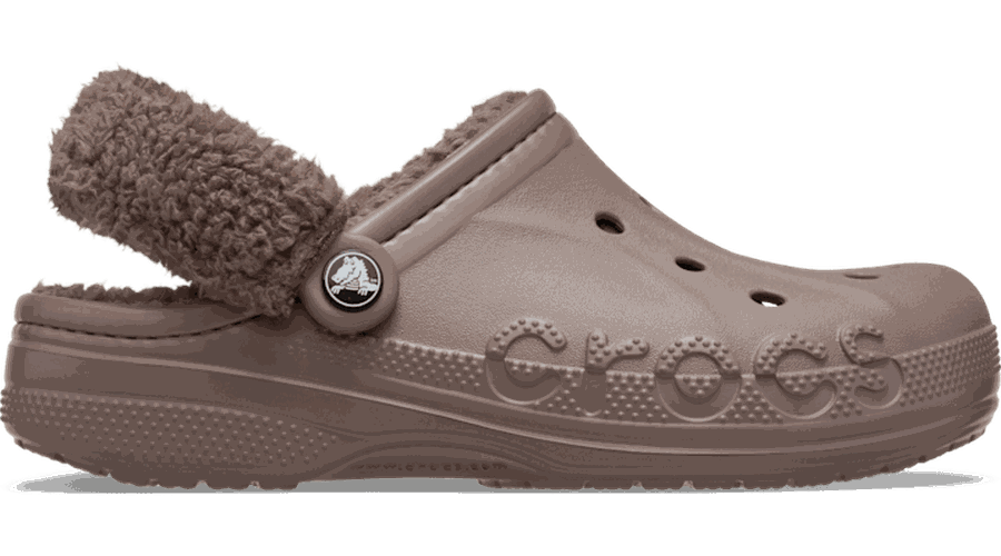 Baya Lined Fuzz-Strap Sabots Unisex Truffle 43 - Crocs - Modalova