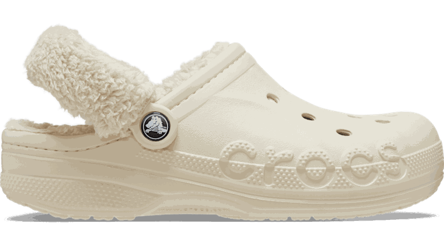 Baya Lined Fuzz-Strap Sabots Unisex Winter White 36 - Crocs - Modalova