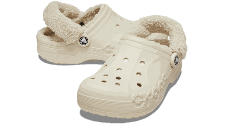 Baya Lined Fuzz-Strap Sabots Unisex Winter White 36 - Crocs - Modalova