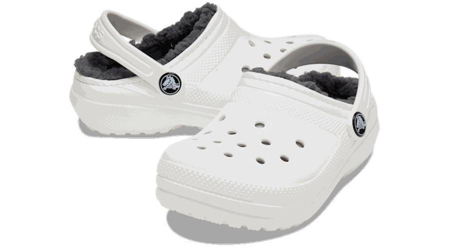 Toddler Classic Lined Sabots Enfants White / Grey 20 - Crocs - Modalova
