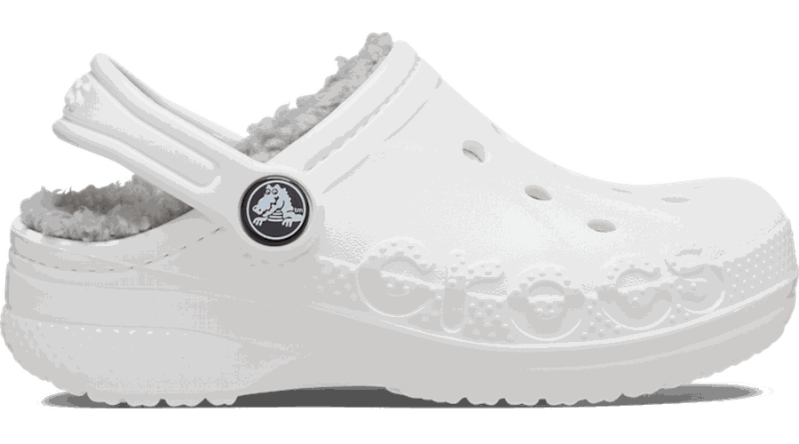 Toddler Baya Lined Sabots Enfants White / Light Grey 24 - Crocs - Modalova