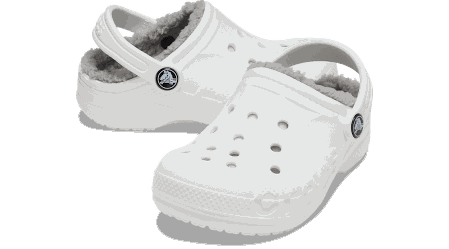Toddler Baya Lined Sabots Enfants White / Light Grey 24 - Crocs - Modalova