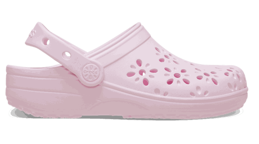 Crocs Classic Floral Cut-Out Sabots Enfants Pink Milk 32 - Crocs FR Feed New - Modalova