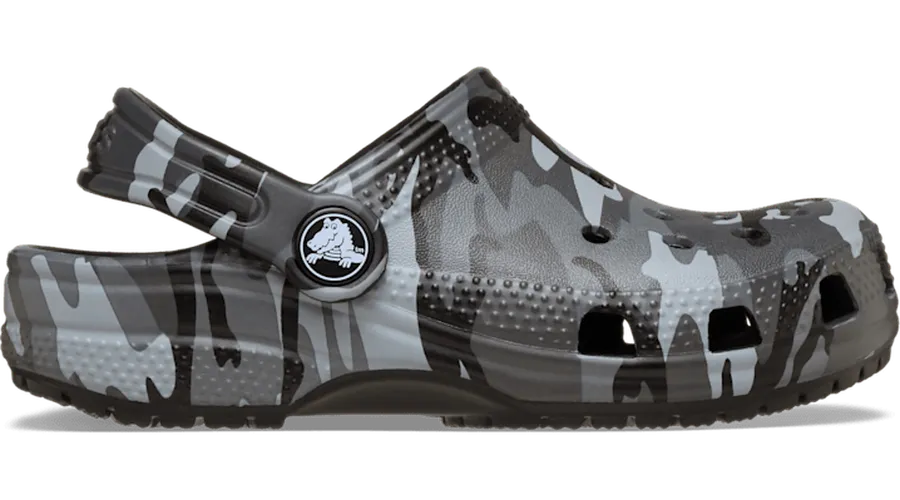 Crocs Toddler Classic Camouflage Sabots Enfants Black/Slate Grey 19 - Crocs FR Feed New - Modalova