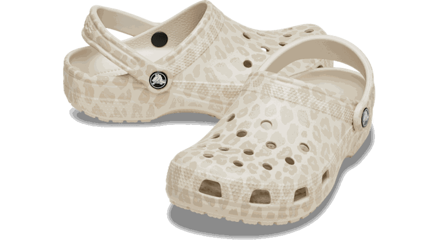 Classic Animal Sabots Unisex Almond Tint/Leopard 37 - Crocs - Modalova
